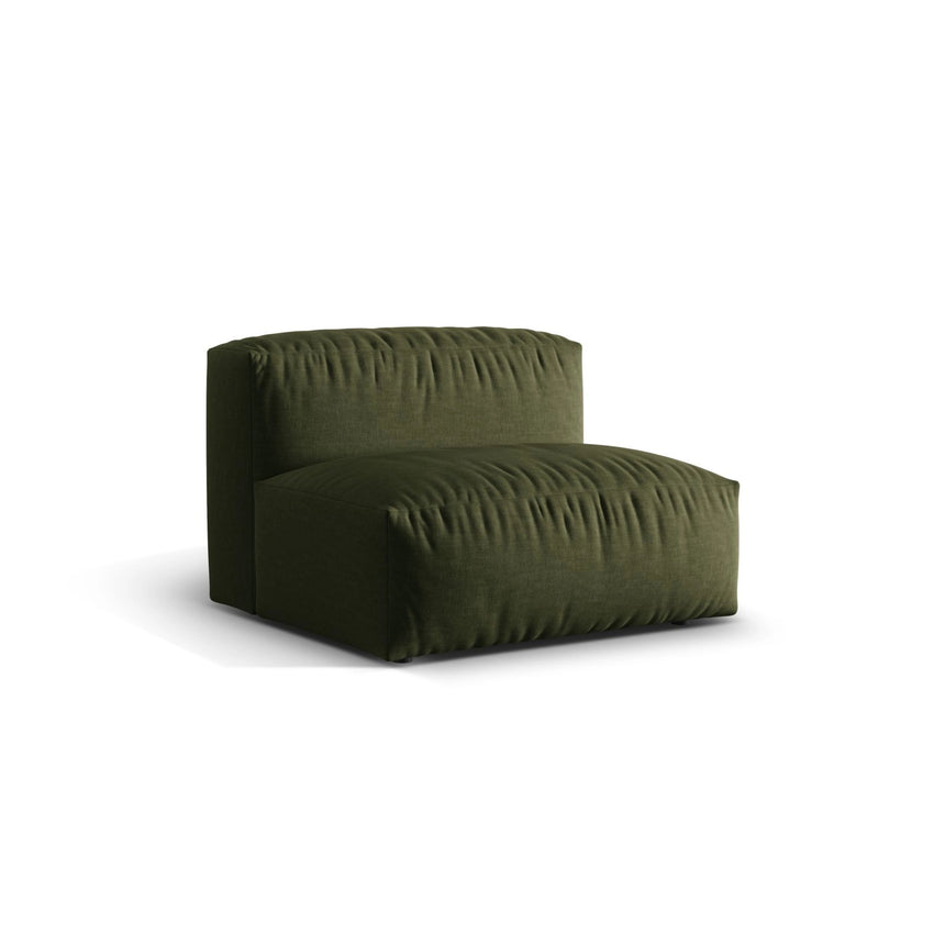 Martina Modulares Sofa Sitzelement, Sitztiefe 76 cm, aus Strukturierter Stoff in Grün (Boston Forest), 106x90 cm von Micadoni – Bild 3
