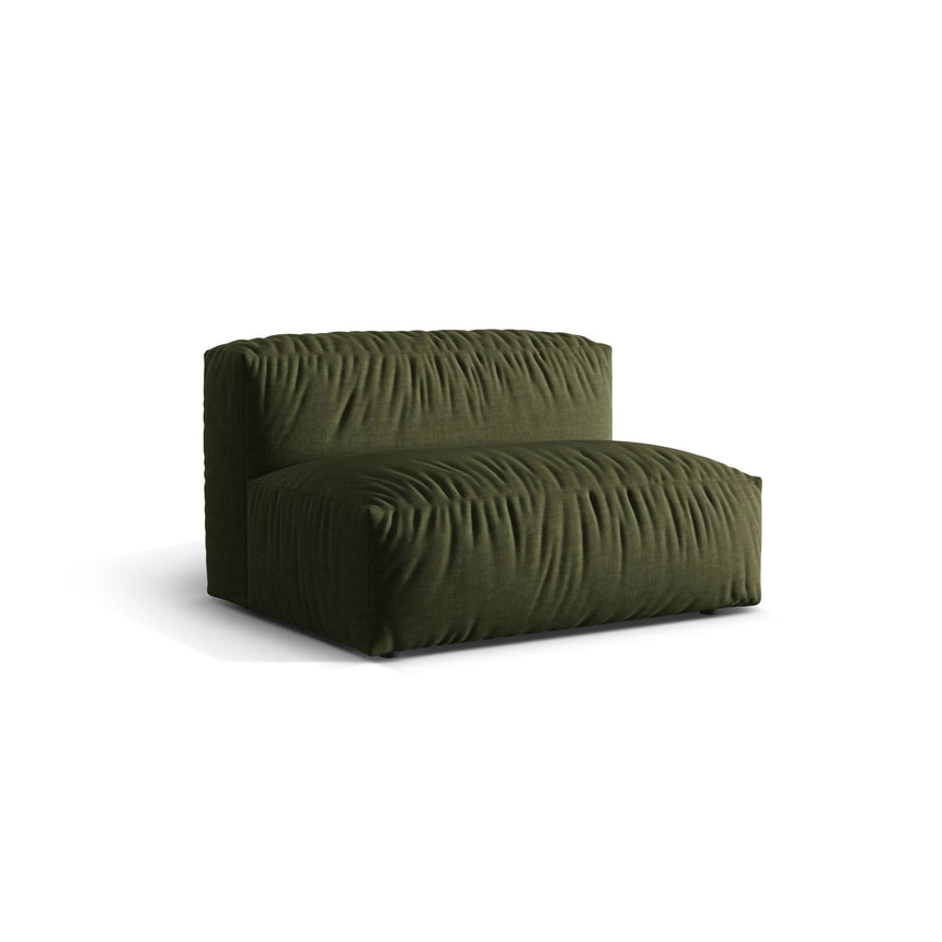 Martina Modulares Sofa Sitzelement, Sitztiefe 76 cm, aus Strukturierter Stoff in Grün (Boston Forest), 132x106 cm von Micadoni – Bild 3