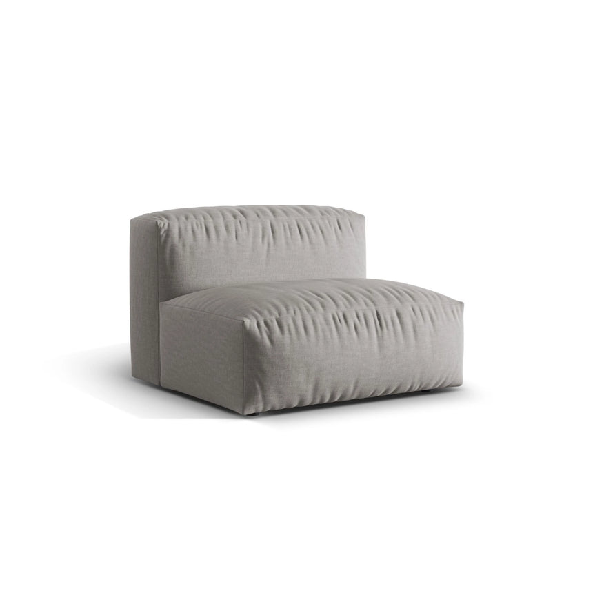Martina Modulares Sofa Sitzelement, Sitztiefe 76 cm, aus Strukturierter Stoff in Hellgrau (Boston Light Grey), 106x90 cm von Micadoni – Bild 3