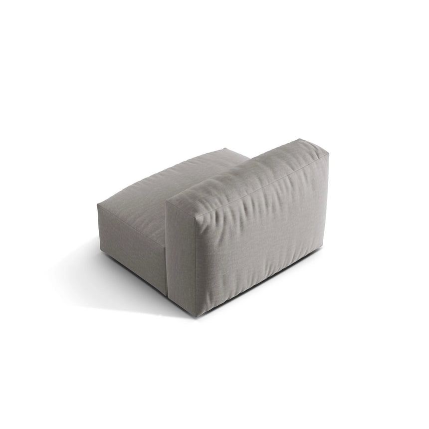 Martina Modulares Sofa Sitzelement, Sitztiefe 76 cm, aus Strukturierter Stoff in Hellgrau (Boston Light Grey), 106x90 cm von Micadoni – Bild 4
