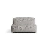 Martina Modulares Sofa Sitzelement, Sitztiefe 76 cm, aus Strukturierter Stoff in Hellgrau (Boston Light Grey), 132x106 cm von Micadoni – Bild 1