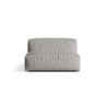 Martina Modulares Sofa Sitzelement, Sitztiefe 76 cm, aus Strukturierter Stoff in Hellgrau (Boston Light Grey), 132x106 cm von Micadoni – Bild 1