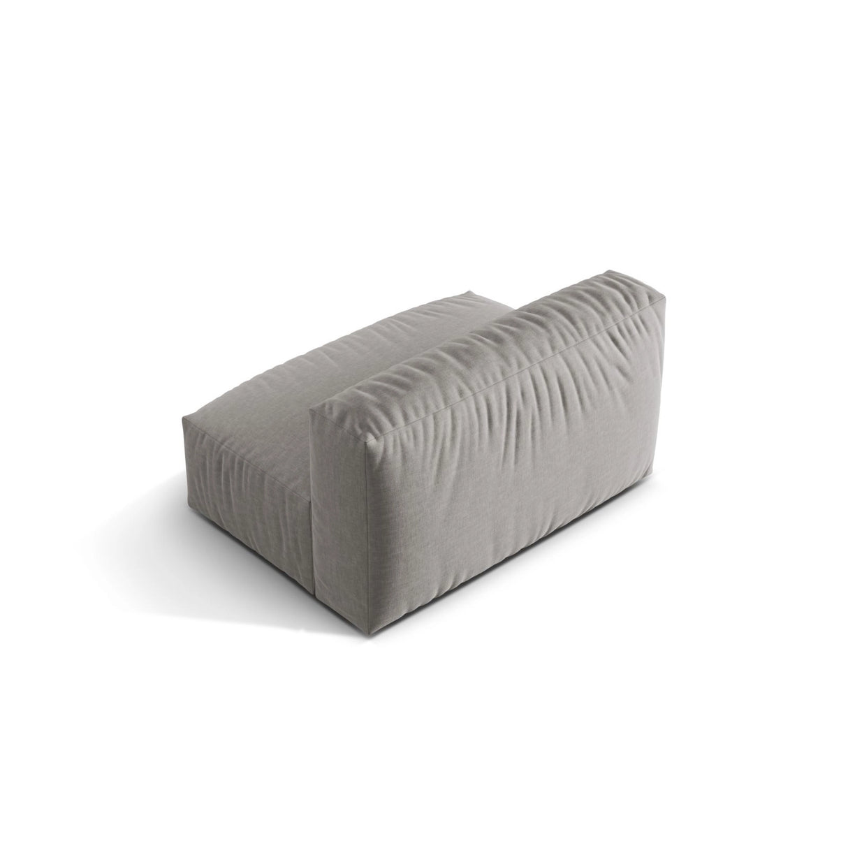 Martina Modulares Sofa Sitzelement, Sitztiefe 76 cm, aus Strukturierter Stoff in Hellgrau (Boston Light Grey), 132x106 cm von Micadoni – Bild 4