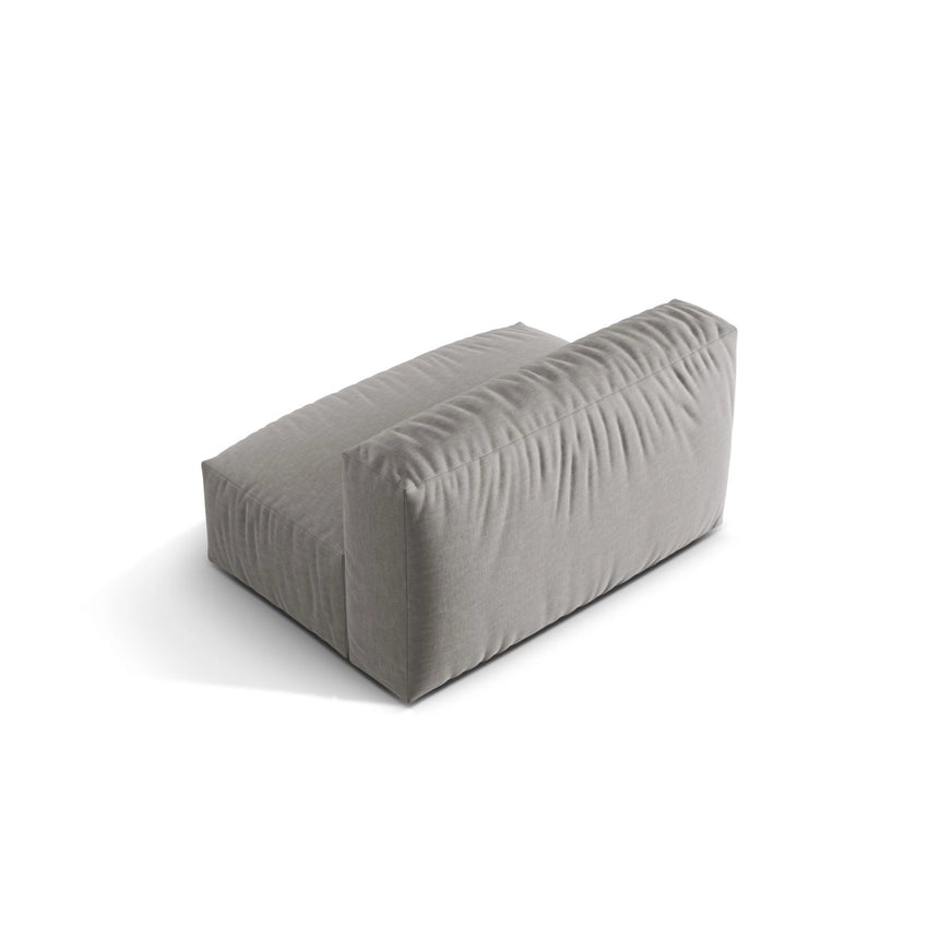 Martina Modulares Sofa Sitzelement, Sitztiefe 76 cm, aus Strukturierter Stoff in Hellgrau (Boston Light Grey), 132x106 cm von Micadoni – Bild 4