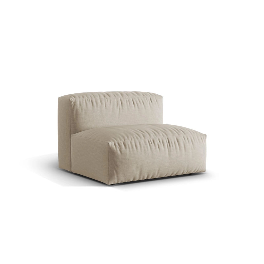 Martina Modulares Sofa Sitzelement, Sitztiefe 76 cm, aus Strukturierter Stoff in Leichtes Beige (Boston Toffee), 106x90 cm von Micadoni – Bild 3