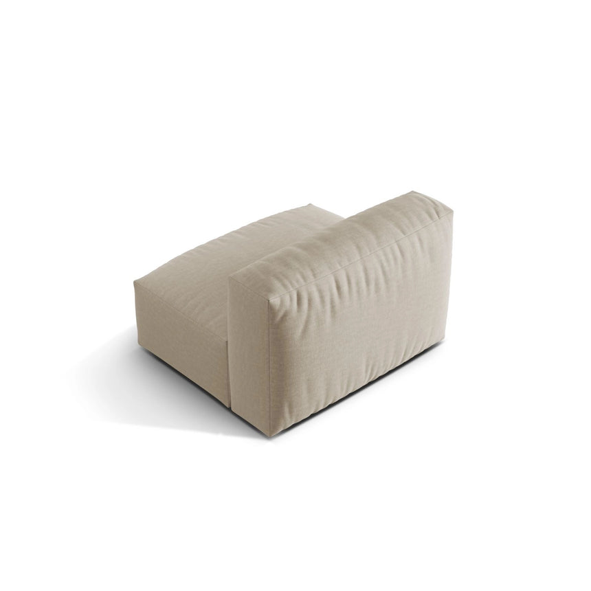 Martina Modulares Sofa Sitzelement, Sitztiefe 76 cm, aus Strukturierter Stoff in Leichtes Beige (Boston Toffee), 106x90 cm von Micadoni – Bild 4