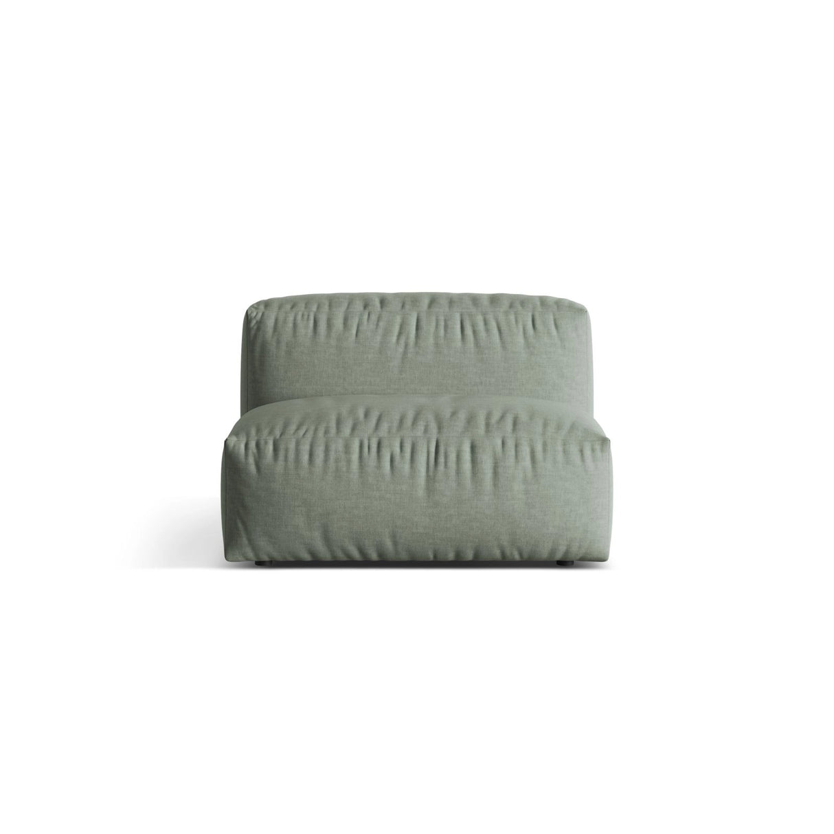 Martina Modulares Sofa Sitzelement, Sitztiefe 76 cm, aus Strukturierter Stoff in Moosgrün (Boston Water Green), 106x90 cm von Micadoni – Bild 1