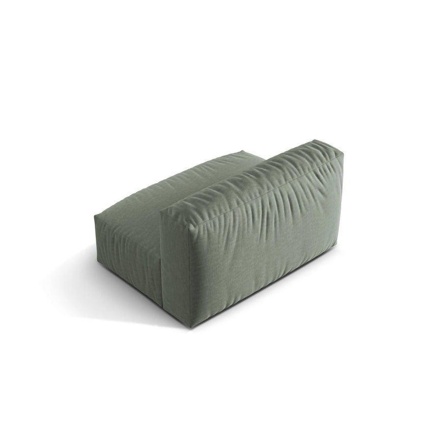 Martina Modulares Sofa Sitzelement, Sitztiefe 76 cm, aus Strukturierter Stoff in Moosgrün (Boston Water Green), 132x106 cm von Micadoni – Bild 4