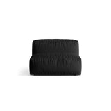 Martina Modulares Sofa Sitzelement, Sitztiefe 76 cm, aus Strukturierter Stoff in Schwarz (Boston Black), 106x90 cm von Micadoni – Bild 1