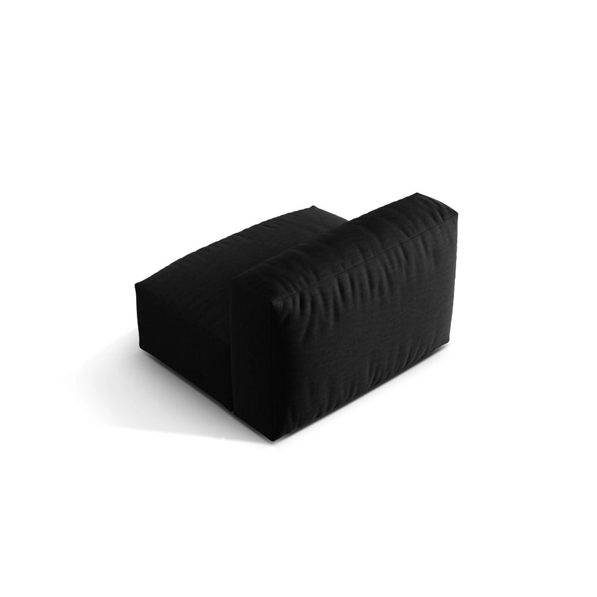 Martina Modulares Sofa Sitzelement, Sitztiefe 76 cm, aus Strukturierter Stoff in Schwarz (Boston Black), 106x90 cm von Micadoni – Bild 4