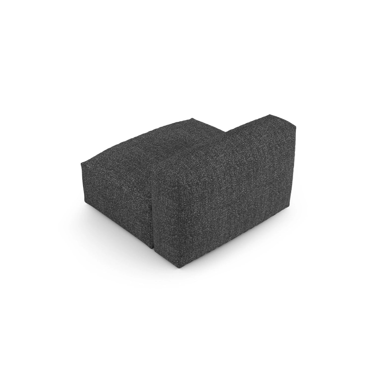 Martina Modulares Sofa Sitzelement, Sitztiefe 90 cm, aus Boucle in Anthrazit (Monet Anthracite), 120x90 cm von Micadoni – Bild 4