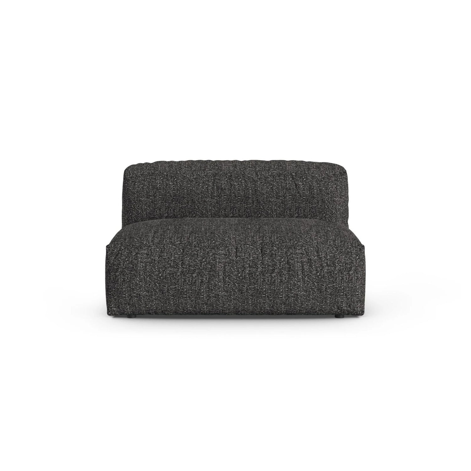 Martina Modulares Sofa Sitzelement, Sitztiefe 90 cm, aus Boucle in Anthrazit (Monet Anthracite), 132x120 cm von Micadoni – Bild 1