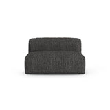Martina Modulares Sofa Sitzelement, Sitztiefe 90 cm, aus Boucle in Anthrazit (Monet Anthracite), 132x120 cm von Micadoni – Bild 1