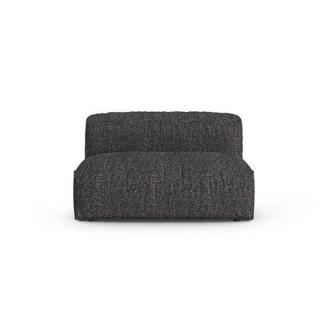 Martina Modulares Sofa Sitzelement, Sitztiefe 90 cm, aus Boucle in Anthrazit (Monet Anthracite), 132x120 cm von Micadoni – Bild 1