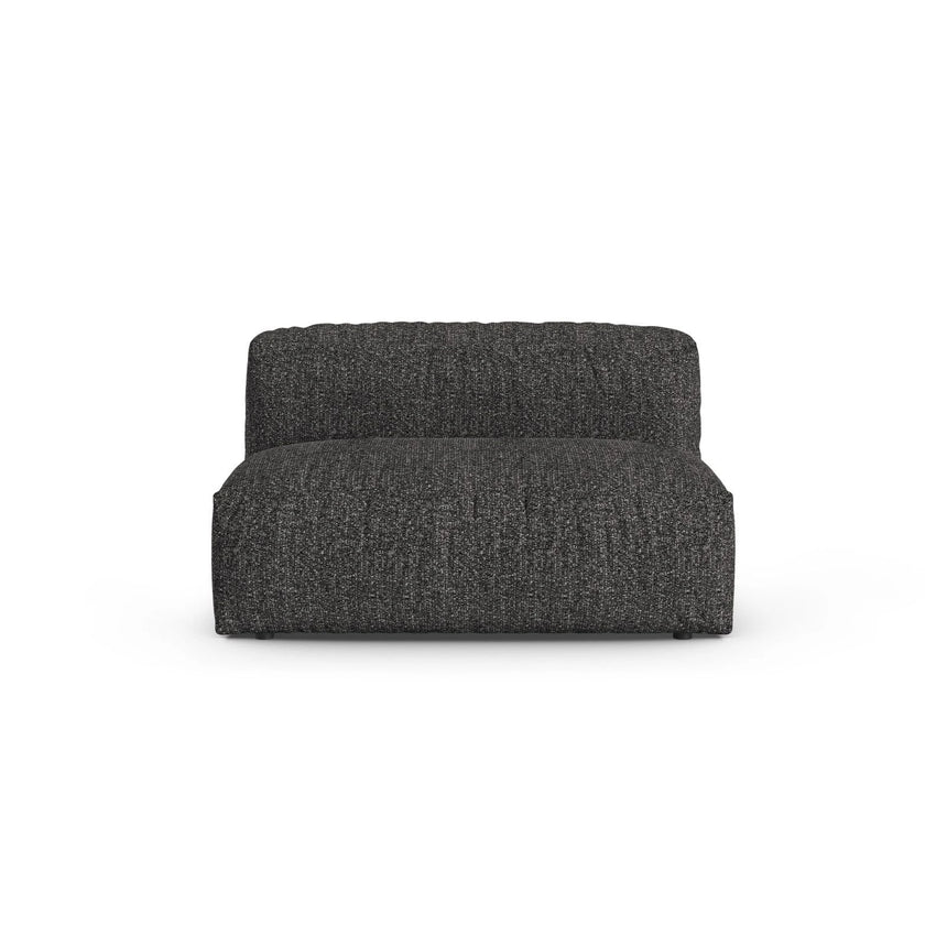 Martina Modulares Sofa Sitzelement, Sitztiefe 90 cm, aus Boucle in Anthrazit (Monet Anthracite), 132x120 cm von Micadoni – Bild 1