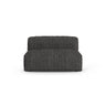 Martina Modulares Sofa Sitzelement, Sitztiefe 90 cm, aus Boucle in Anthrazit (Monet Anthracite), 132x120 cm von Micadoni – Bild 1