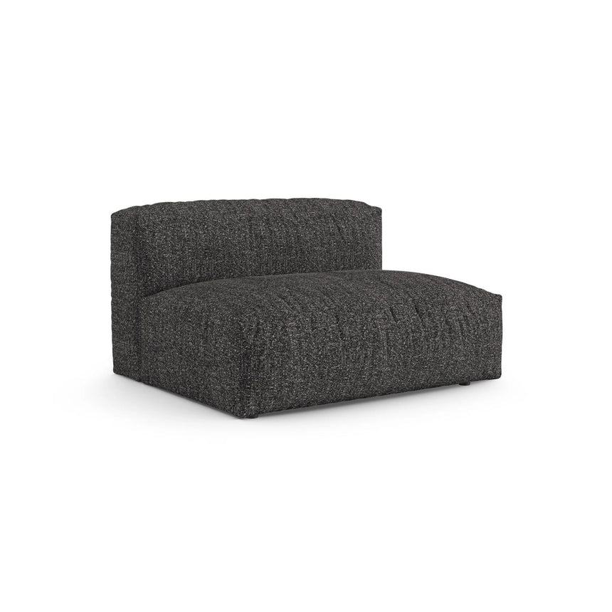 Martina Modulares Sofa Sitzelement, Sitztiefe 90 cm, aus Boucle in Anthrazit (Monet Anthracite), 132x120 cm von Micadoni – Bild 3
