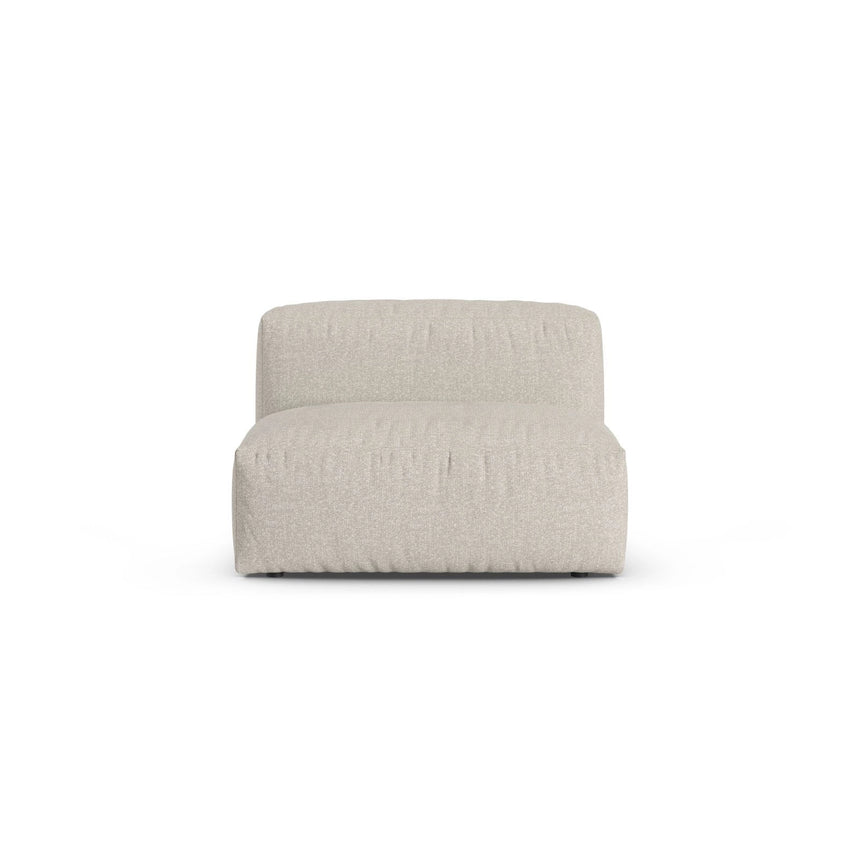 Martina Modulares Sofa Sitzelement, Sitztiefe 90 cm, aus Boucle in Beige (Monet Sand), 120x90 cm von Micadoni – Bild 1
