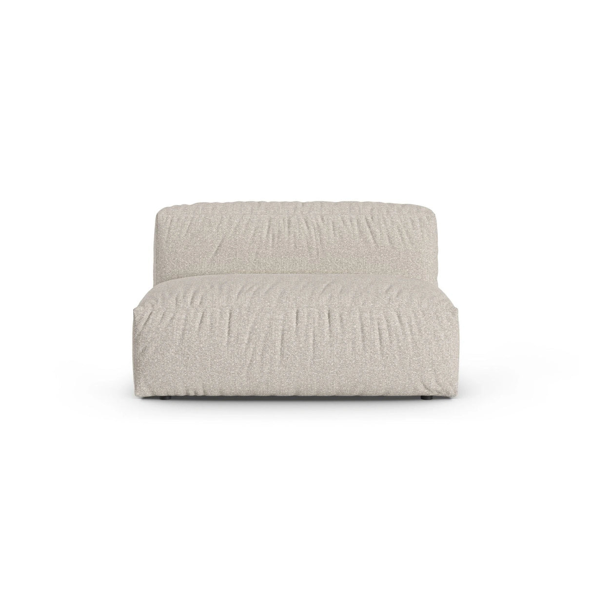 Martina Modulares Sofa Sitzelement, Sitztiefe 90 cm, aus Boucle in Beige (Monet Sand), 132x120 cm von Micadoni – Bild 1