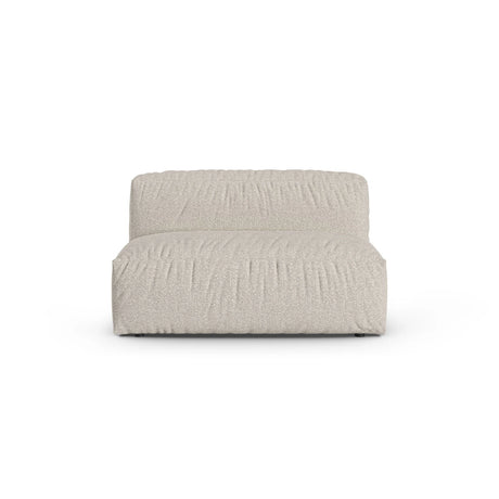 Martina Modulares Sofa Sitzelement, Sitztiefe 90 cm, aus Boucle in Beige (Monet Sand), 132x120 cm von Micadoni – Bild 1