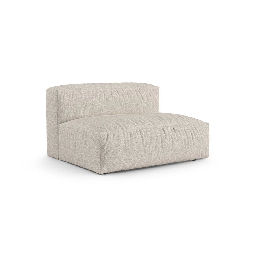 Martina Modulares Sofa Sitzelement, Sitztiefe 90 cm, aus Boucle in Beige (Monet Sand), 132x120 cm von Micadoni – Bild 3
