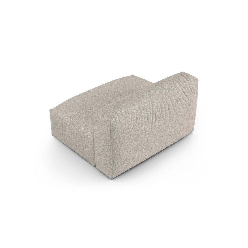 Martina Modulares Sofa Sitzelement, Sitztiefe 90 cm, aus Boucle in Beige (Monet Sand), 132x120 cm von Micadoni – Bild 4