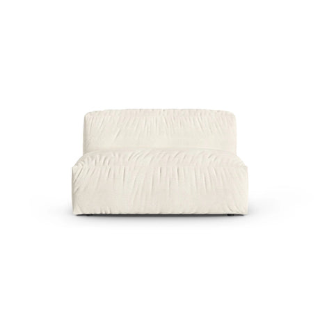 Martina Modulares Sofa Sitzelement, Sitztiefe 90 cm, aus Boucle in Elfenbein (Monet Nata), 132x120 cm von Micadoni – Bild 1