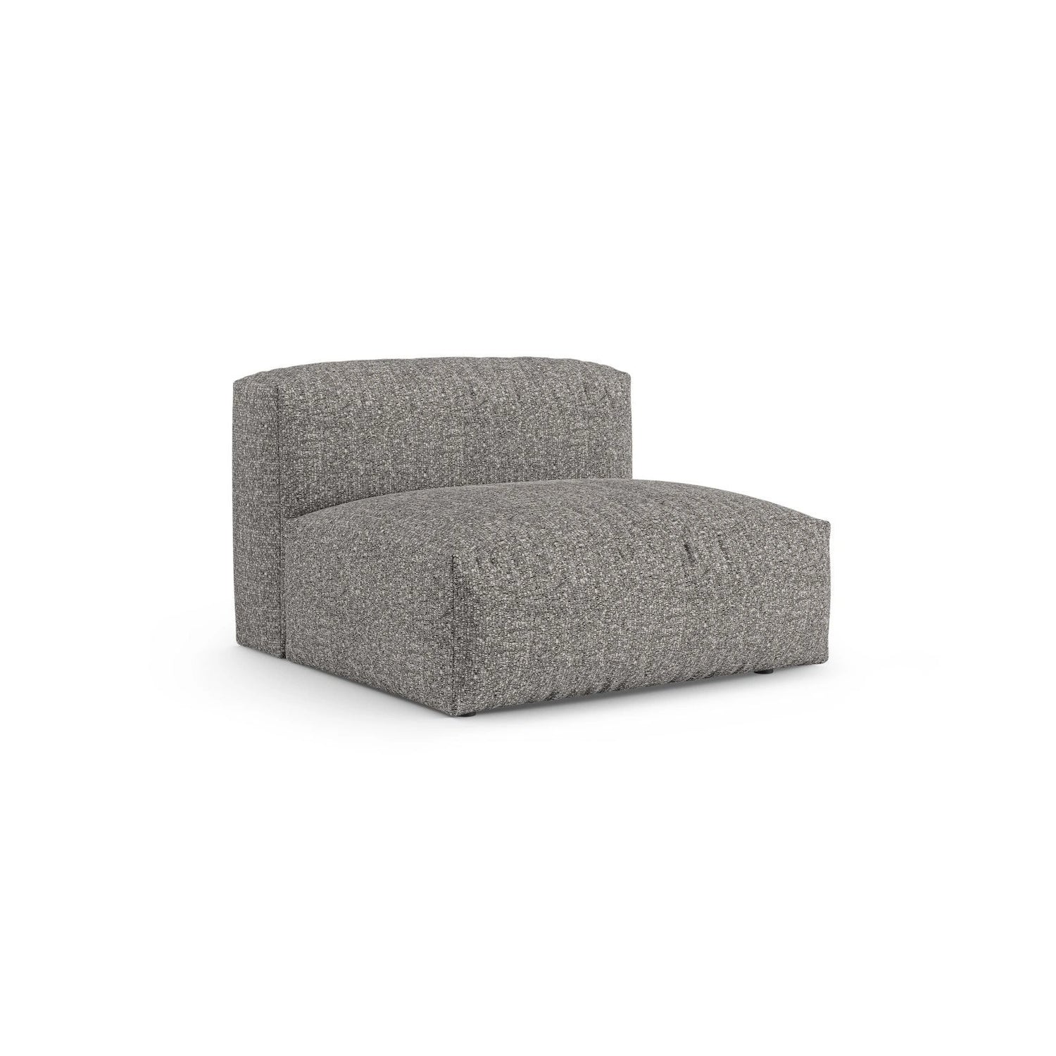 Martina Modulares Sofa Sitzelement, Sitztiefe 90 cm, aus Boucle in Graphit (Monet Graphite), 120x90 cm von Micadoni – Bild 3