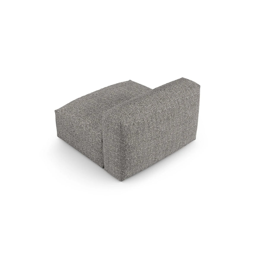 Martina Modulares Sofa Sitzelement, Sitztiefe 90 cm, aus Boucle in Graphit (Monet Graphite), 120x90 cm von Micadoni – Bild 4