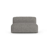 Martina Modulares Sofa Sitzelement, Sitztiefe 90 cm, aus Boucle in Graphit (Monet Graphite), 132x120 cm von Micadoni – Bild 1