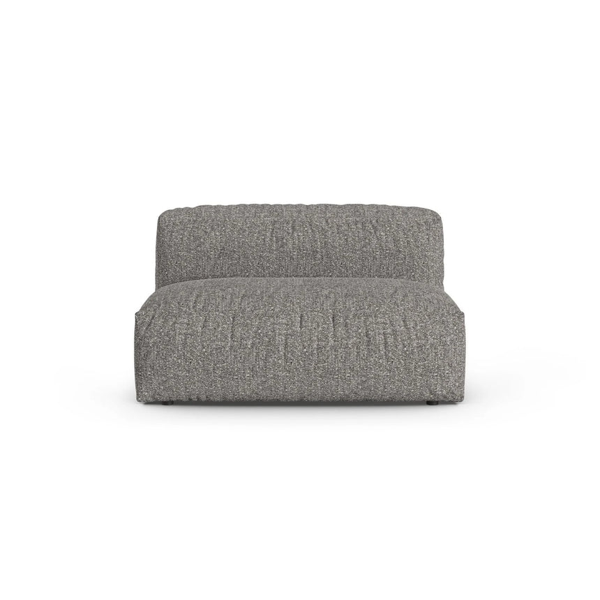 Martina Modulares Sofa Sitzelement, Sitztiefe 90 cm, aus Boucle in Graphit (Monet Graphite), 132x120 cm von Micadoni – Bild 1