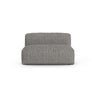 Martina Modulares Sofa Sitzelement, Sitztiefe 90 cm, aus Boucle in Graphit (Monet Graphite), 132x120 cm von Micadoni – Bild 1