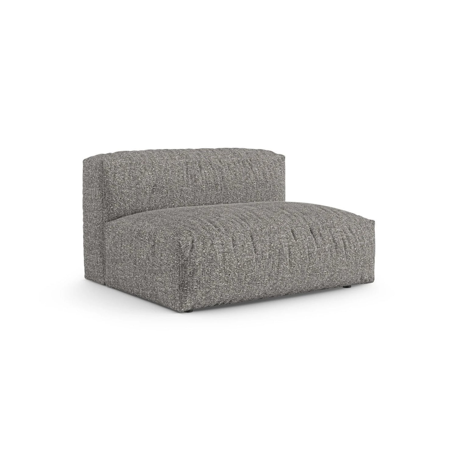 Martina Modulares Sofa Sitzelement, Sitztiefe 90 cm, aus Boucle in Graphit (Monet Graphite), 132x120 cm von Micadoni – Bild 3