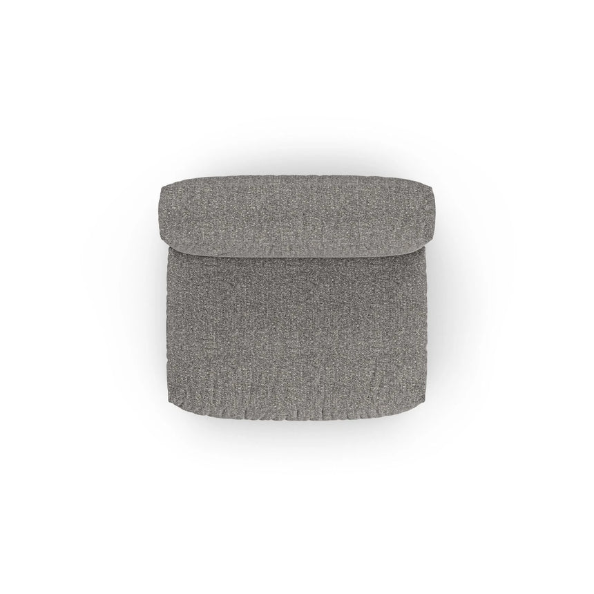 Martina Modulares Sofa Sitzelement, Sitztiefe 90 cm, aus Boucle in Graphit (Monet Graphite), 132x120 cm von Micadoni – Bild 5