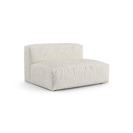 Martina Modulares Sofa Sitzelement, Sitztiefe 90 cm, aus Boucle in Grau Beige meliert (Monet Pearl), 132x120 cm von Micadoni – Bild 3