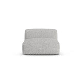 Martina Modulares Sofa Sitzelement, Sitztiefe 90 cm, aus Boucle in Silber (Monet Silver), 120x90 cm von Micadoni – Bild 1