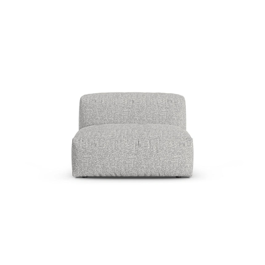 Martina Modulares Sofa Sitzelement, Sitztiefe 90 cm, aus Boucle in Silber (Monet Silver), 120x90 cm von Micadoni – Bild 1