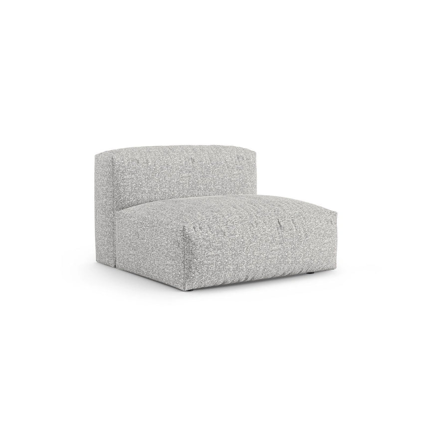Martina Modulares Sofa Sitzelement, Sitztiefe 90 cm, aus Boucle in Silber (Monet Silver), 120x90 cm von Micadoni – Bild 3