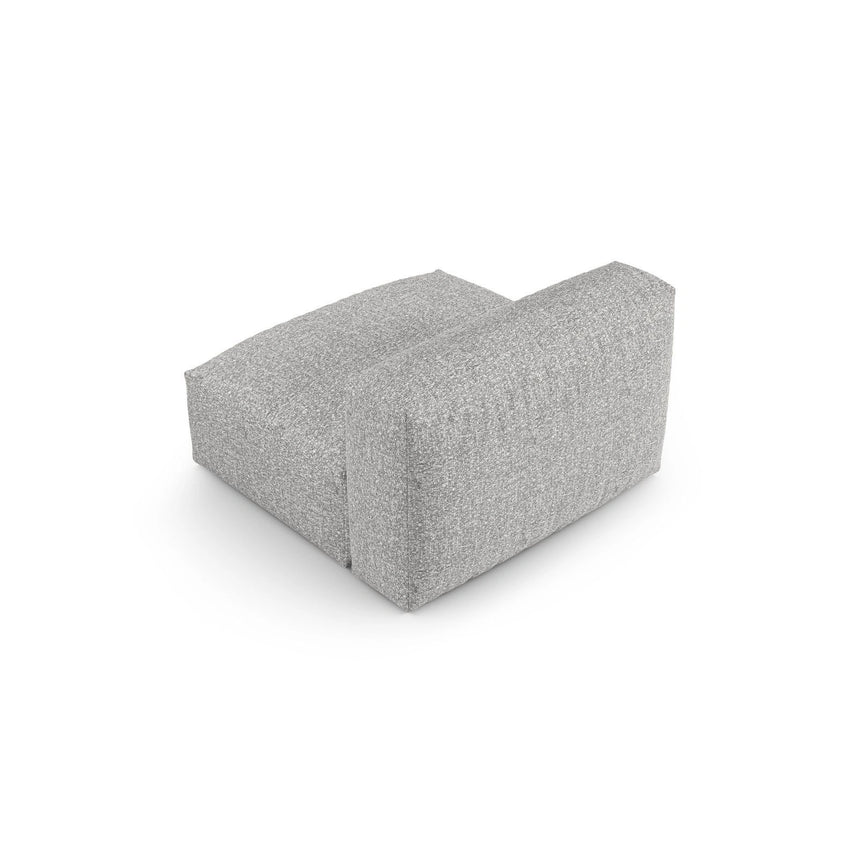 Martina Modulares Sofa Sitzelement, Sitztiefe 90 cm, aus Boucle in Silber (Monet Silver), 120x90 cm von Micadoni – Bild 4
