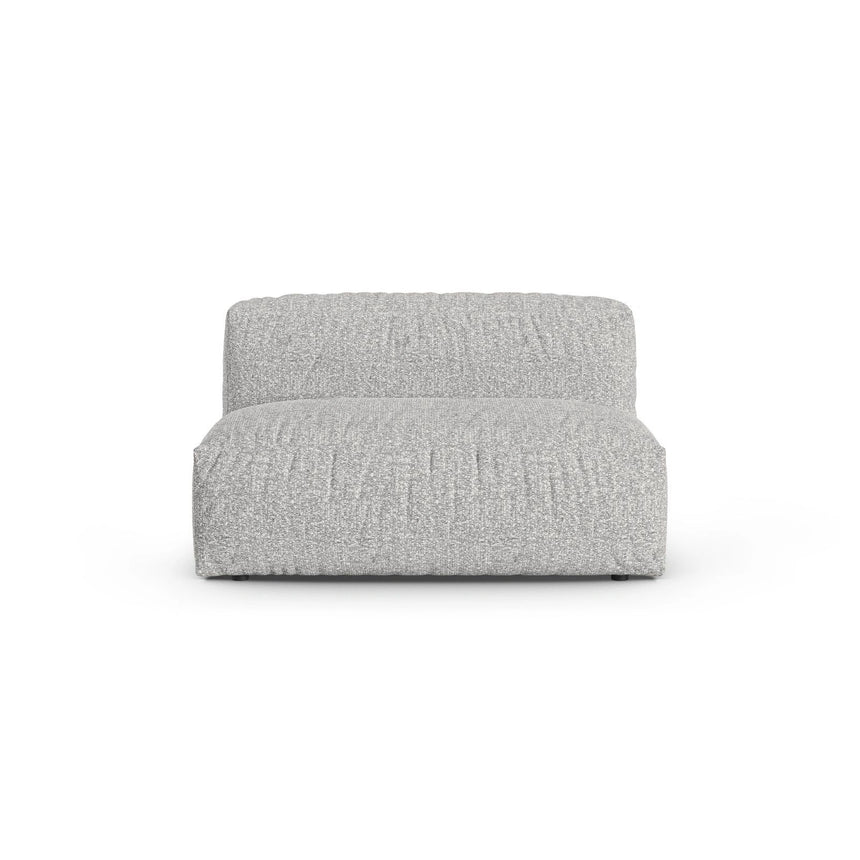 Martina Modulares Sofa Sitzelement, Sitztiefe 90 cm, aus Boucle in Silber (Monet Silver), 132x120 cm von Micadoni – Bild 1