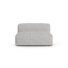 Martina Modulares Sofa Sitzelement, Sitztiefe 90 cm, aus Boucle in Silber (Monet Silver), 132x120 cm von Micadoni – Bild 1