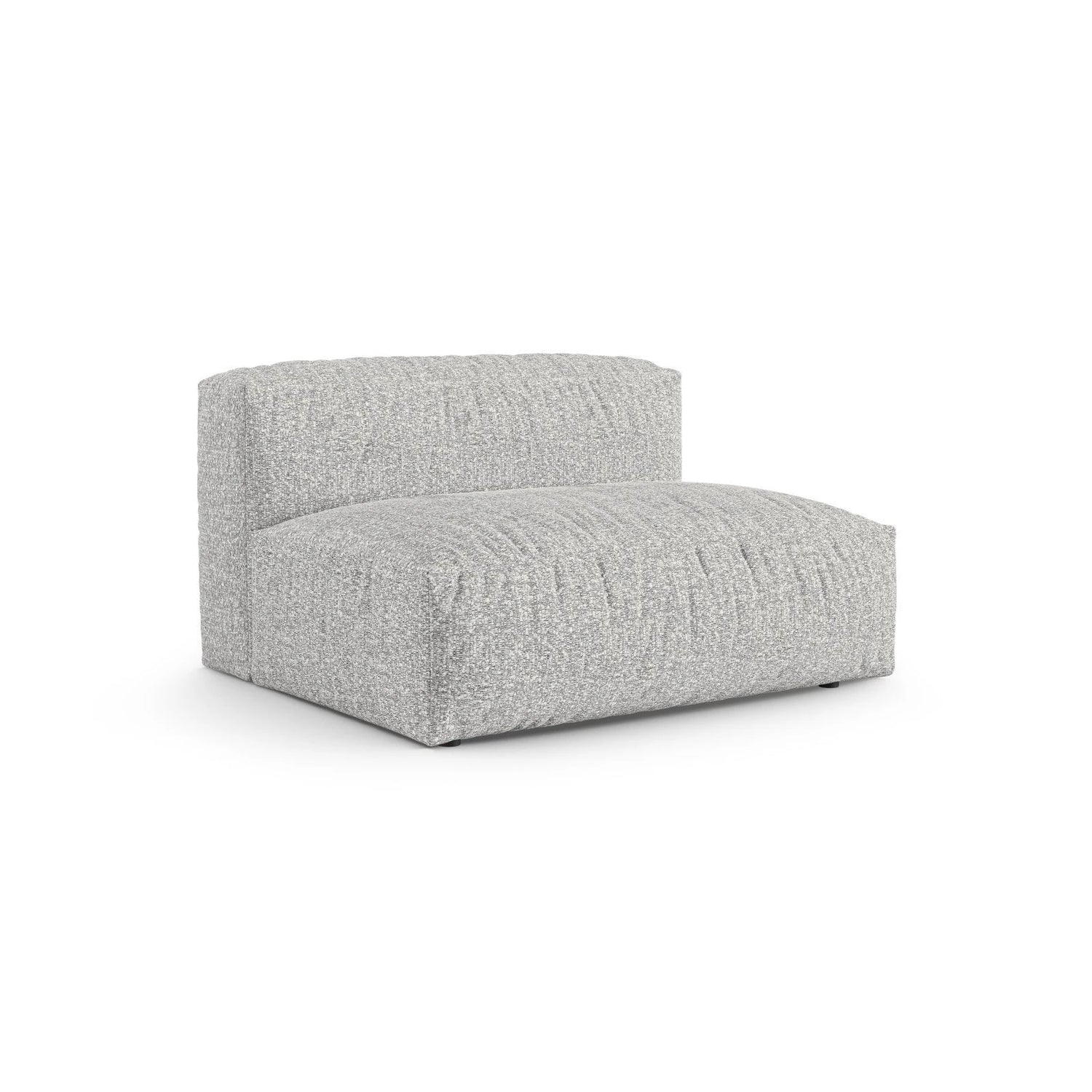 Martina Modulares Sofa Sitzelement, Sitztiefe 90 cm, aus Boucle in Silber (Monet Silver), 132x120 cm von Micadoni – Bild 3