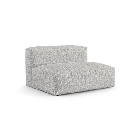 Martina Modulares Sofa Sitzelement, Sitztiefe 90 cm, aus Boucle in Silber (Monet Silver), 132x120 cm von Micadoni – Bild 3