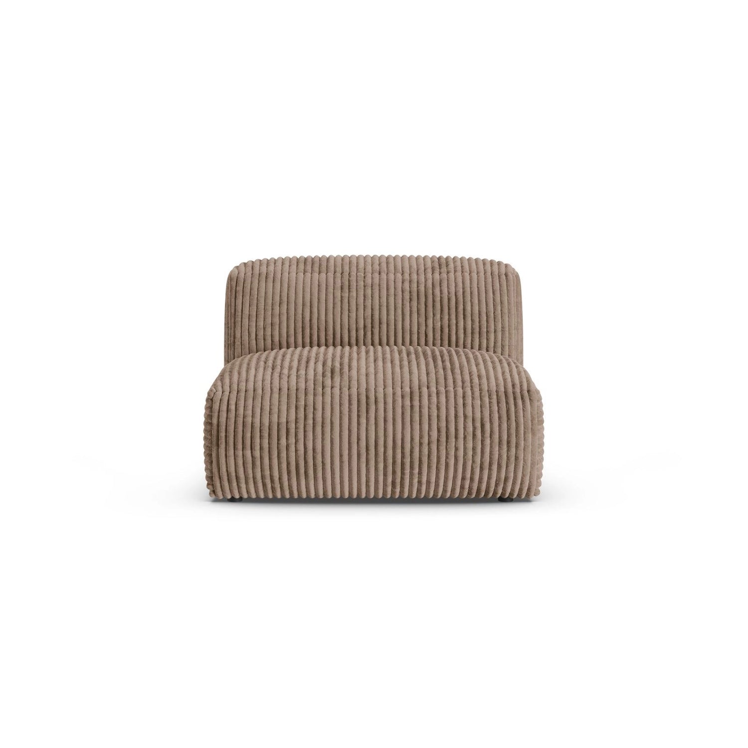 Martina Modulares Sofa Sitzelement, Sitztiefe 90 cm, aus Cord in Acorn (Tilia 17), 120x90 cm von Micadoni – Bild 1