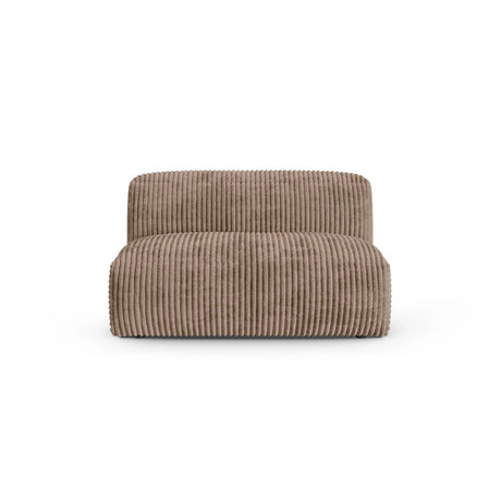Martina Modulares Sofa Sitzelement, Sitztiefe 90 cm, aus Cord in Acorn (Tilia 17), 132x120 cm von Micadoni – Bild 1