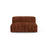 Martina Modulares Sofa Sitzelement, Sitztiefe 90 cm, aus Cord in Brick (Tilia 52), 132x120 cm von Micadoni – Bild 1