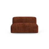 Martina Modulares Sofa Sitzelement, Sitztiefe 90 cm, aus Cord in Brick (Tilia 52), 132x120 cm von Micadoni – Bild 1