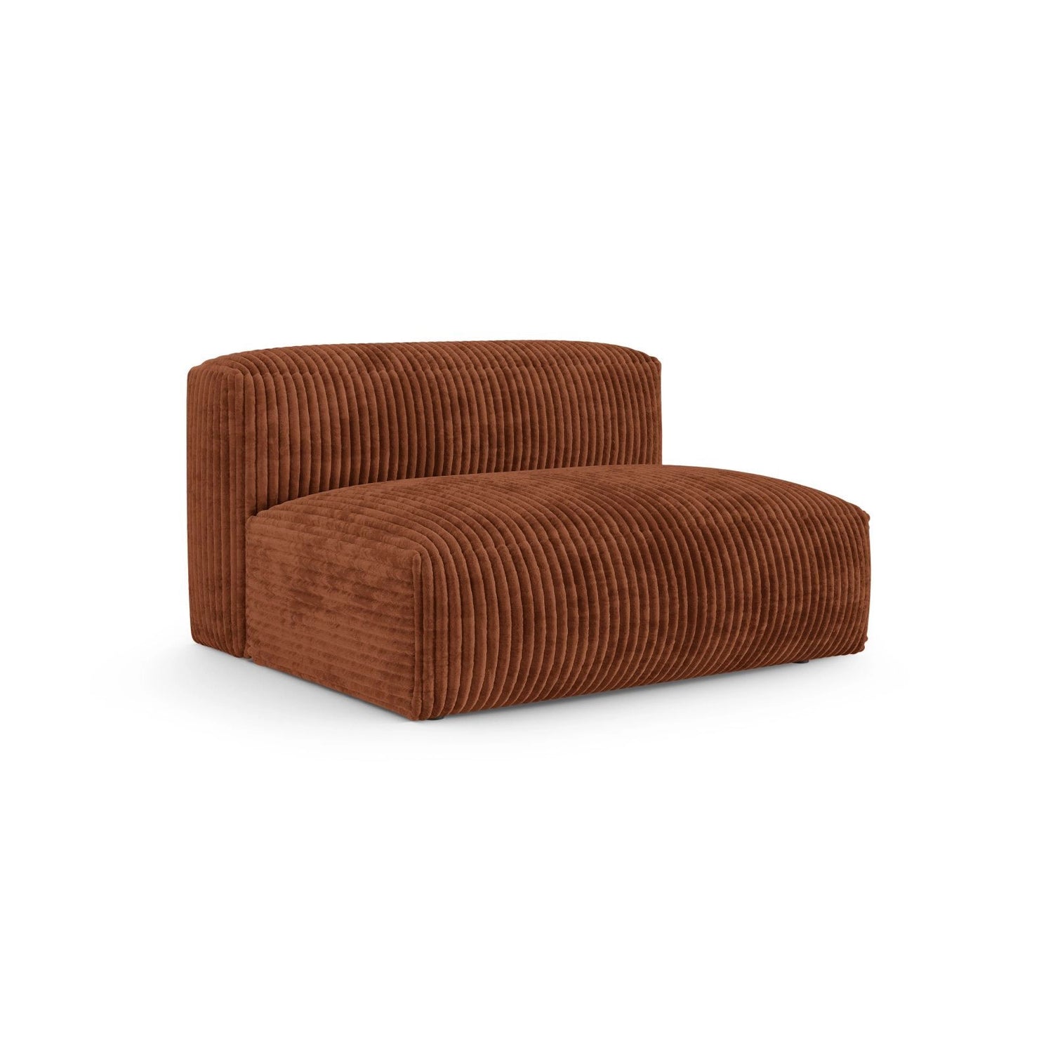 Martina Modulares Sofa Sitzelement, Sitztiefe 90 cm, aus Cord in Brick (Tilia 52), 132x120 cm von Micadoni – Bild 3