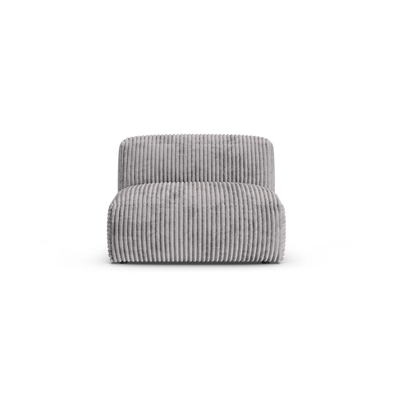 Martina Modulares Sofa Sitzelement, Sitztiefe 90 cm, aus Cord in Hellgrau (Tilia 86), 120x90 cm von Micadoni – Bild 1