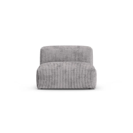 Martina Modulares Sofa Sitzelement, Sitztiefe 90 cm, aus Cord in Hellgrau (Tilia 86), 120x90 cm von Micadoni – Bild 1